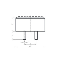 Zellpuffer Typ ZP-DD Ø250x125 2xBolzen M24x80 PU (weiß) Stahl verzinkt