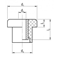 Verbindungselemente mit Buchse Ø13x25,4 NK 55°Shore Stahl verzinkt