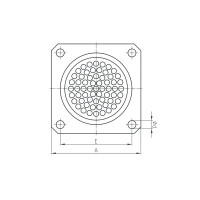 Zellpuffer Typ ZP-QP Ø100x50 mit Kunststoffgrundplatte 125x125 PU (weiß)