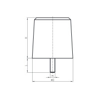 Zellpuffer Typ ZP-D Ø100x100 M12x35 PU (weiß) Stahl verzinkt