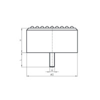 Zellpuffer Typ ZP-D Ø200x100 M12x35 PU (weiß) Stahl verzinkt