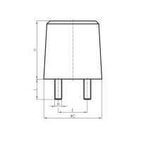 Zellpuffer Typ ZP-DD Ø100x100 2xBolzen M12x35 PU (weiß) Stahl verzinkt